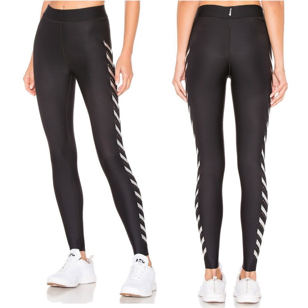 Ultracor Ultra Chevron Pixelate Leggings Black Mid Rise Athleisure Sports Size S